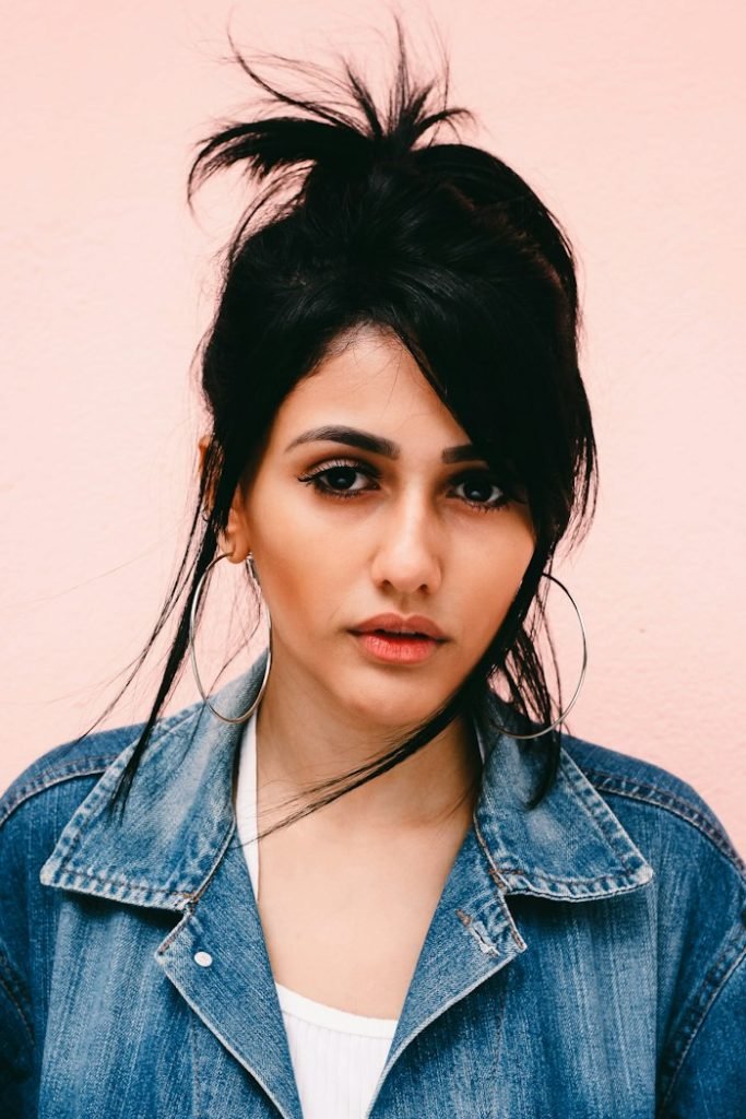 Zoya in a denim jacket